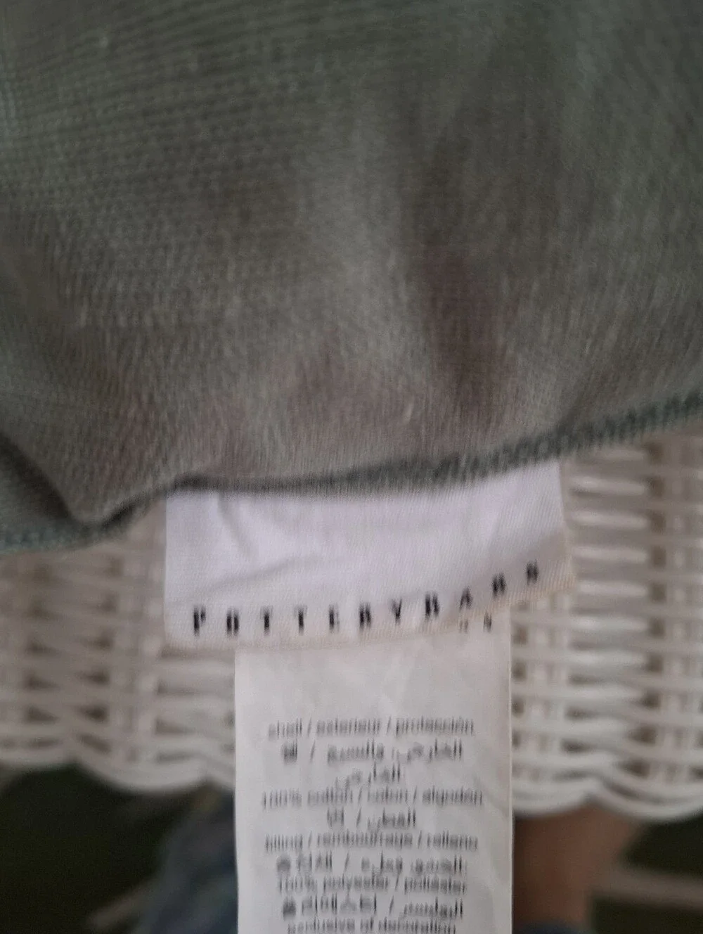 Pottery Barn Jeweled Bunny Decorative Pillow Sage Green